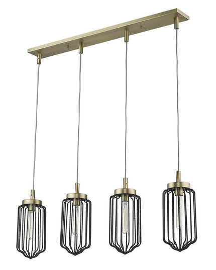 Reece 4-Light Aged Brass Island Pendant