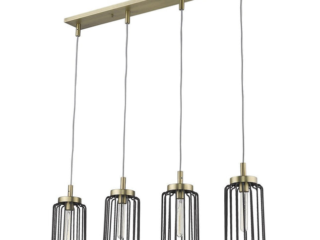 Reece 4-Light Aged Brass Island Pendant