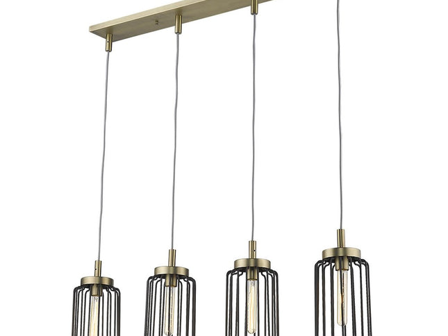 Reece 4-Light Aged Brass Island Pendant