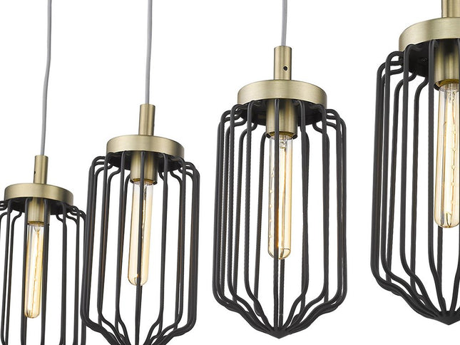 Reece 4-Light Aged Brass Island Pendant