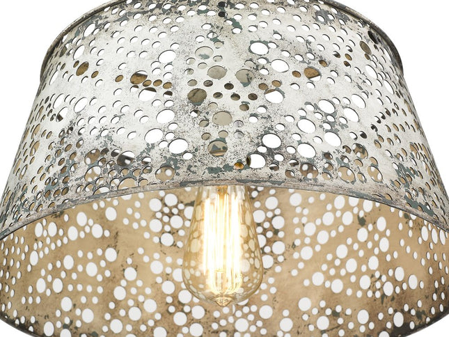 Iris 1-Light Aged Ivory Pendant