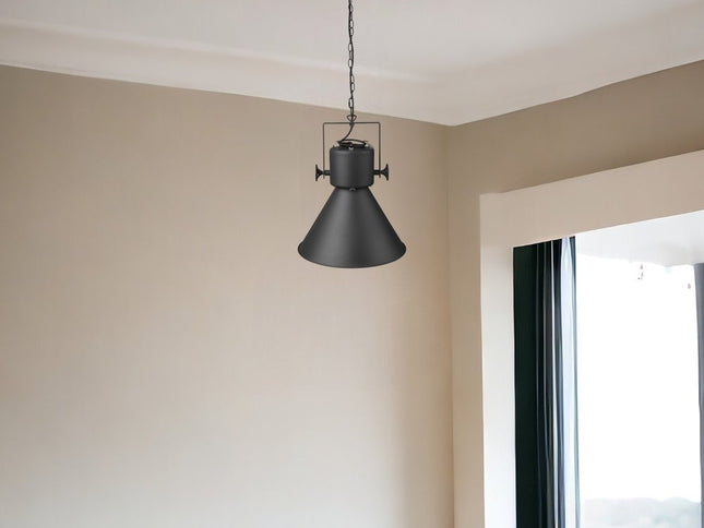 Crew 1-Light Matte Black Pendant