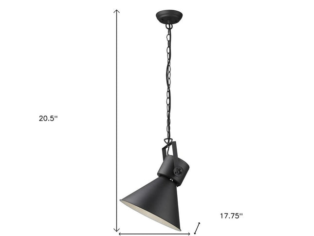 Crew 1-Light Matte Black Pendant