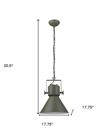 Crew 1-Light Green Pendant