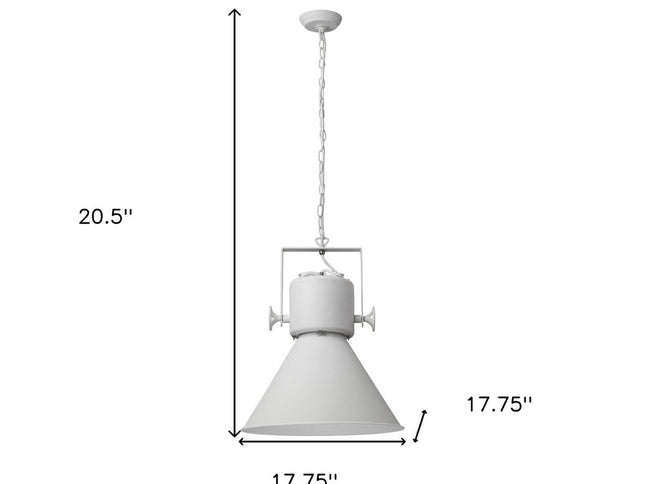 Crew 1-Light White Pendant