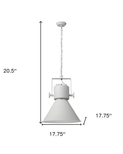 Crew 1-Light White Pendant