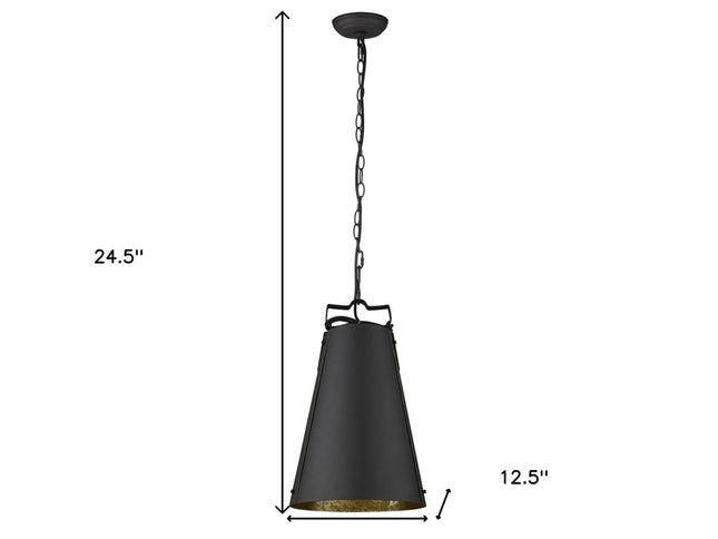 Faza 1-Light Matte Black Pendant