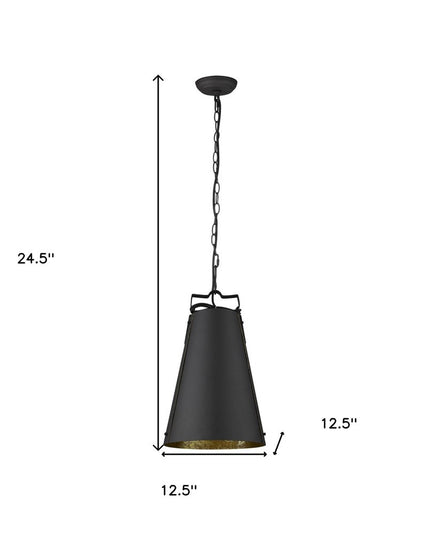 Faza 1-Light Matte Black Pendant