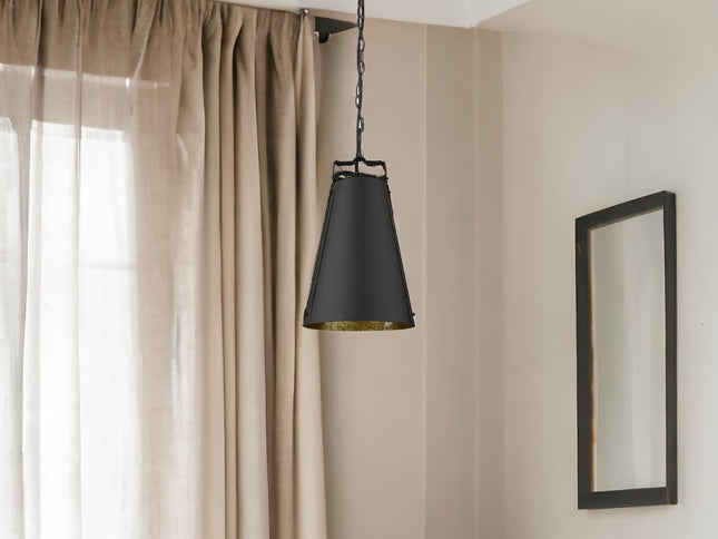 Faza 1-Light Matte Black Pendant