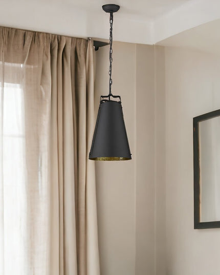 Faza 1-Light Matte Black Pendant