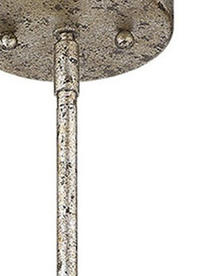 Vitozzi 1-Light Antique Silver Leaf Pendant