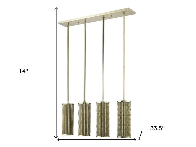 Basetti 4-Light Gold Pendant