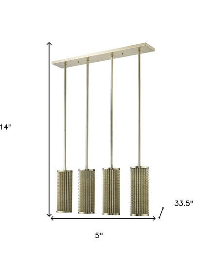 Basetti 4-Light Gold Pendant