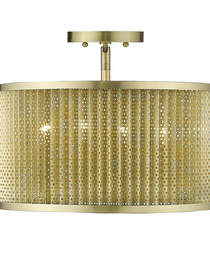 Basetti 4-Light Gold Convertible Pendant