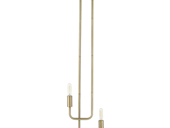 Perret 2-Light Aged Brass Pendant