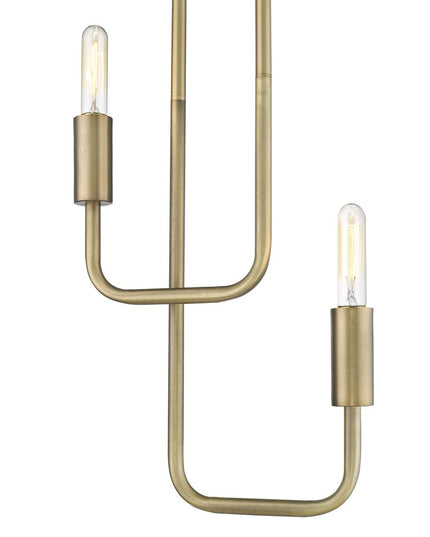 Perret 2-Light Aged Brass Pendant