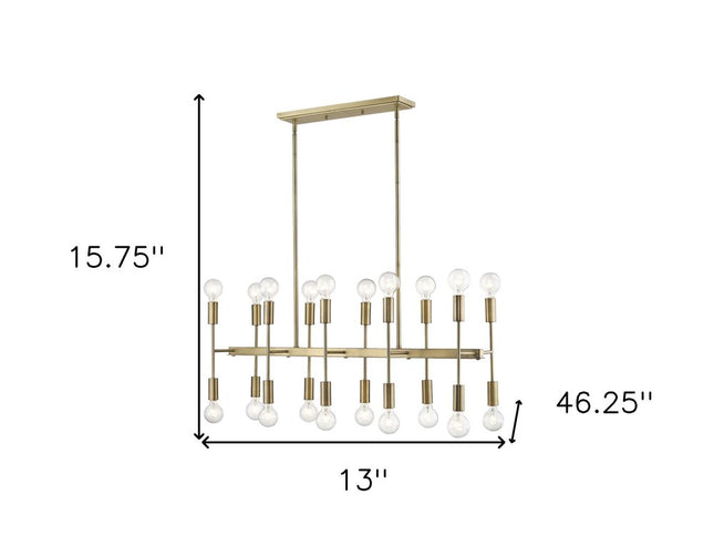 Perret 20-Light Aged Brass Island Pendant