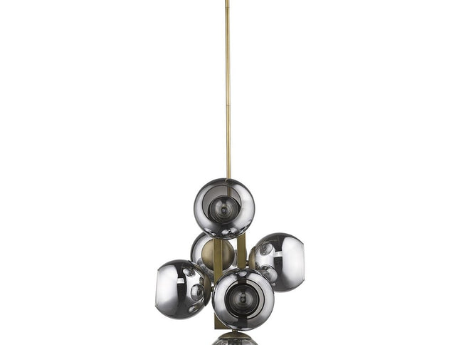 Lunette 6-Light Aged Brass Pendant