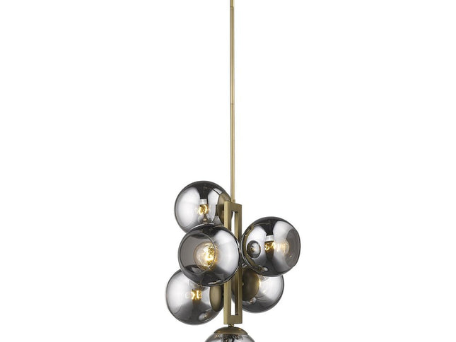 Lunette 6-Light Aged Brass Pendant