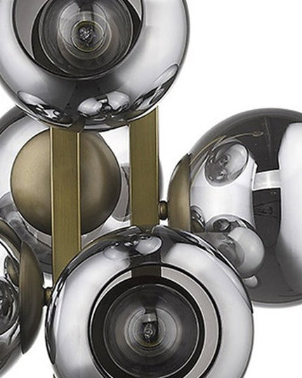 Lunette 6-Light Aged Brass Pendant