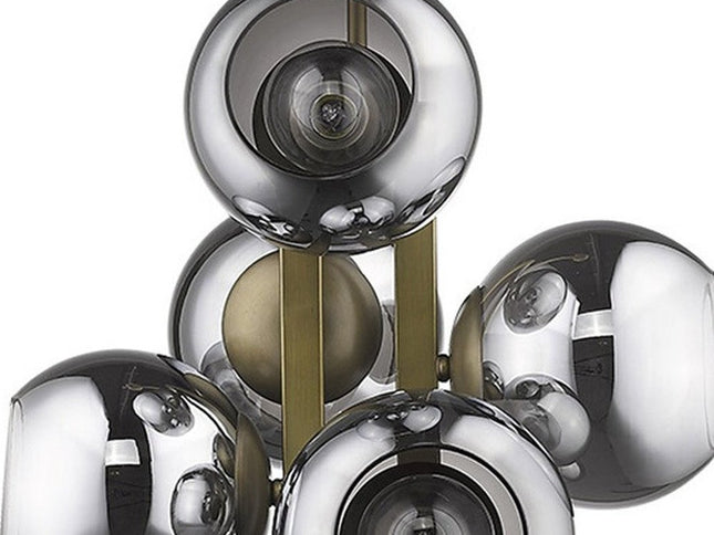 Lunette 6-Light Aged Brass Pendant