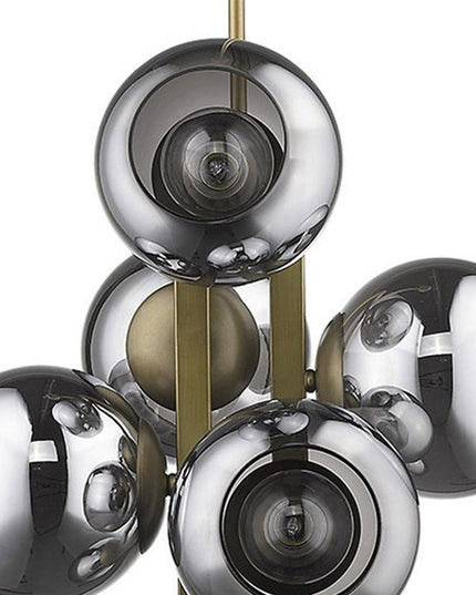 Lunette 6-Light Aged Brass Pendant