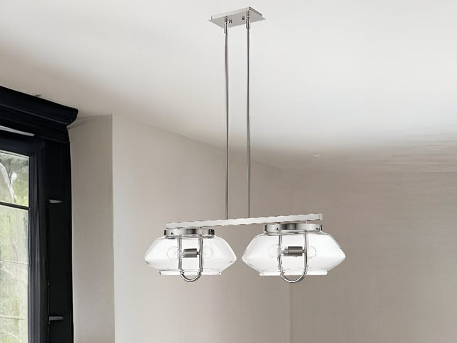 Garner 4-Light Satin Nickel Island Pendant