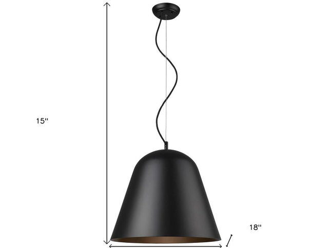 Knell 1-Light Matte Black Pendant