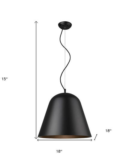 Knell 1-Light Matte Black Pendant