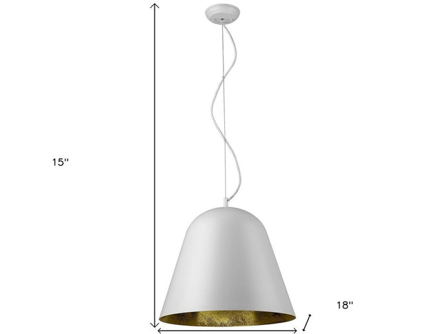 Knell 1-Light White Pendant
