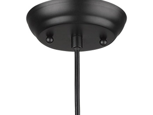 Matte Black Cork Shade Modern One Light Hanging Pendent Lamp