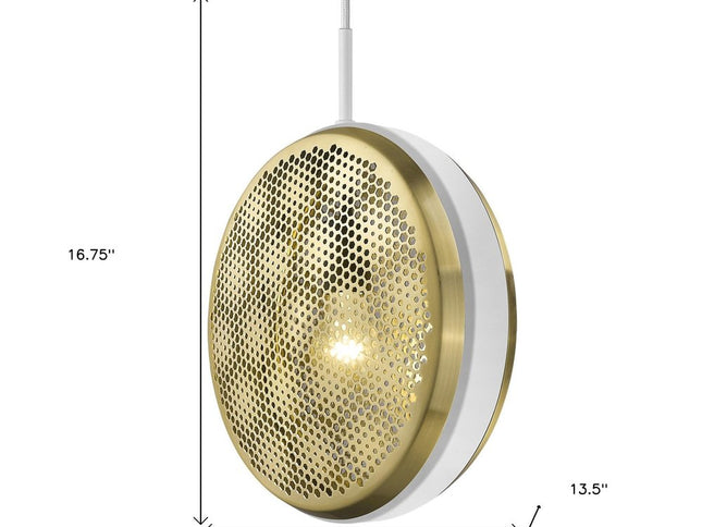 Tholos 1-Light White Pendant