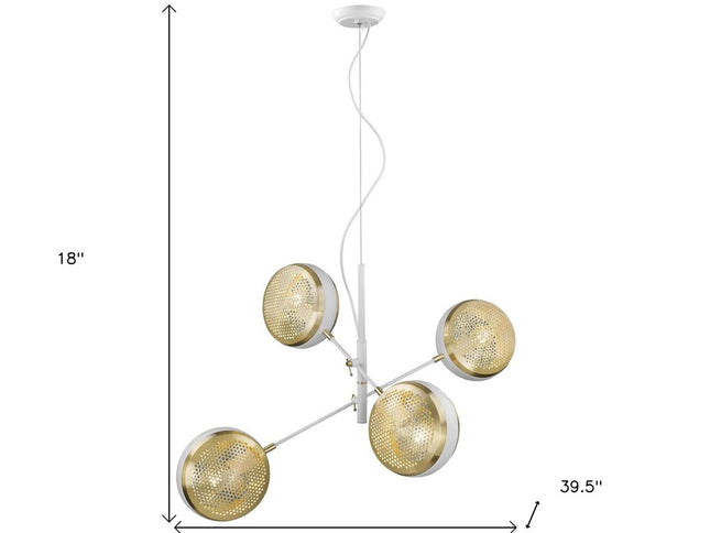 Tholos 4-Light White Pendant