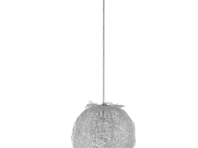 Contemporary Silver Globe Pendant Hanging Light