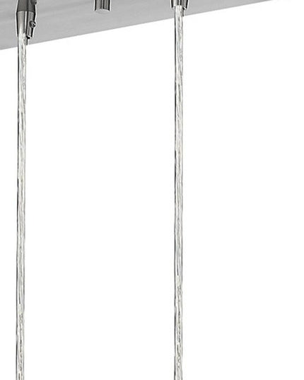 Scope 4-Light Brushed Nickel Pendant Double Glass and Mesh Shades