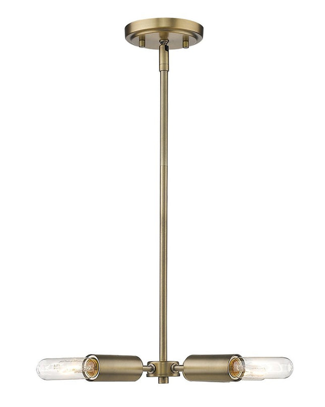 Gold Four Light Metal Dimmable Chandelier