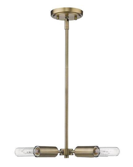 Gold Four Light Metal Dimmable Chandelier