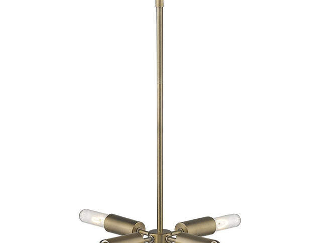 Gold Four Light Metal Dimmable Chandelier