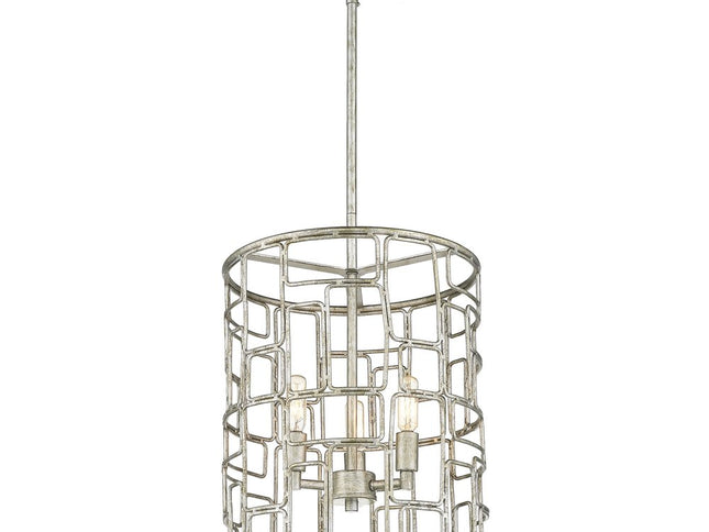 Amoret 3-Light Antique Silver Convertible Pendant