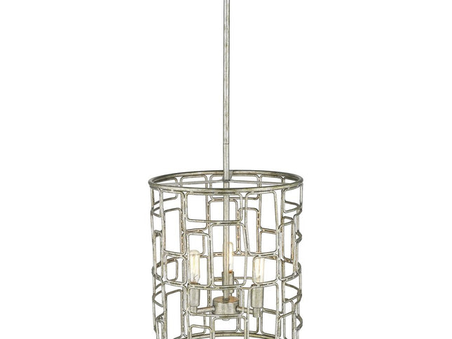 Amoret 3-Light Antique Silver Convertible Pendant