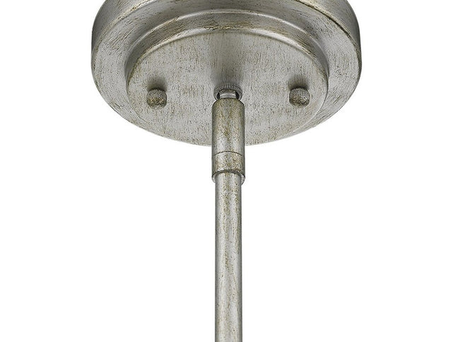 Amoret 3-Light Antique Silver Convertible Pendant