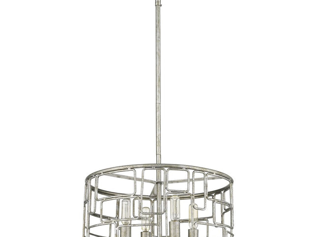 Amoret 4-Light Antique Silver Convertible Pendant