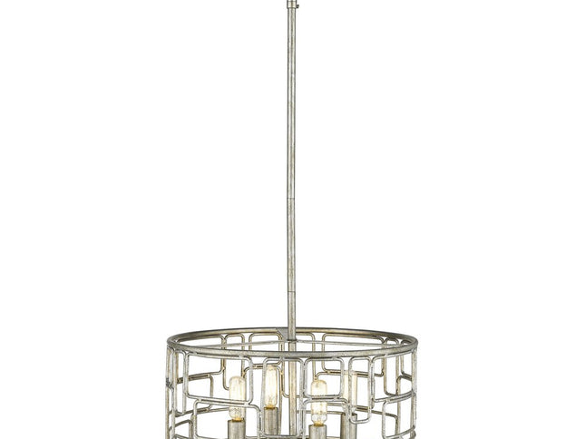 Amoret 4-Light Antique Silver Convertible Pendant