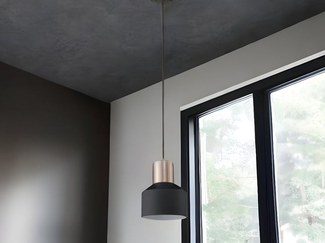 Matte Black and Rose Gold Pendant Hanging Light