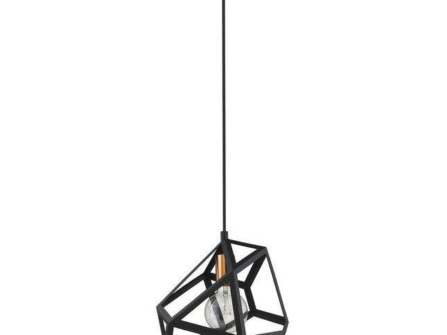 Hedron 1-Light Matte Black Pendant