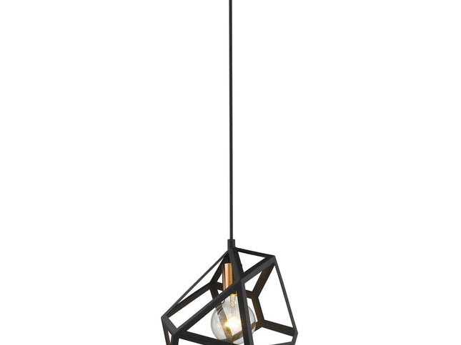 Hedron 1-Light Matte Black Pendant