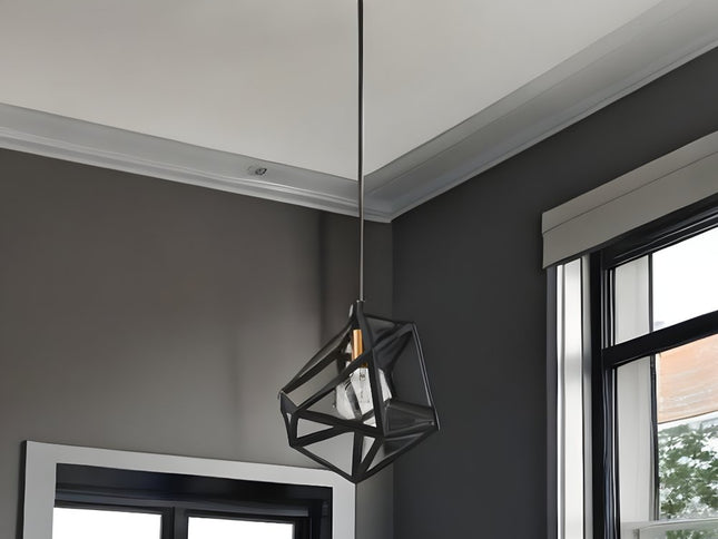 Hedron 1-Light Matte Black Pendant