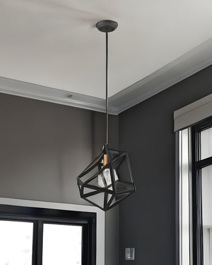 Hedron 1-Light Matte Black Pendant