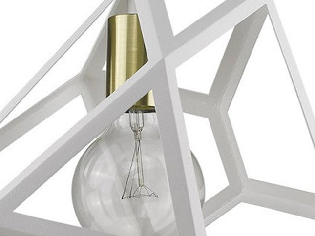 Hedron 1-Light White Pendant