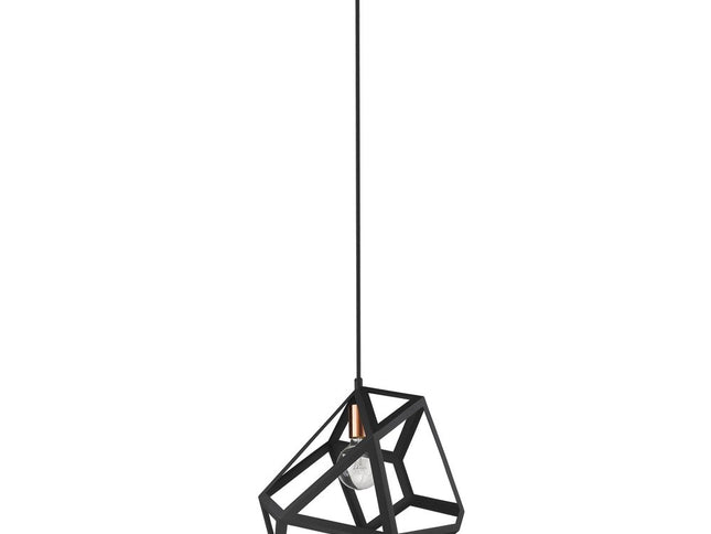 Hedron 1-Light Matte Black Pendant